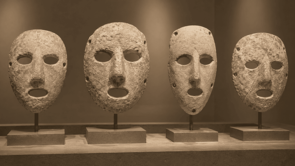 Neolithic stone masks inspired by 9,000-year-old examples from the southern Levant